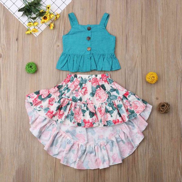 1 7years summer kid baby girl princess button sleeveless floral skirt 2pcs outfits, White
1 7years summer kid baby girl princess button sleeveless floral skirt 2pcs outfits, White