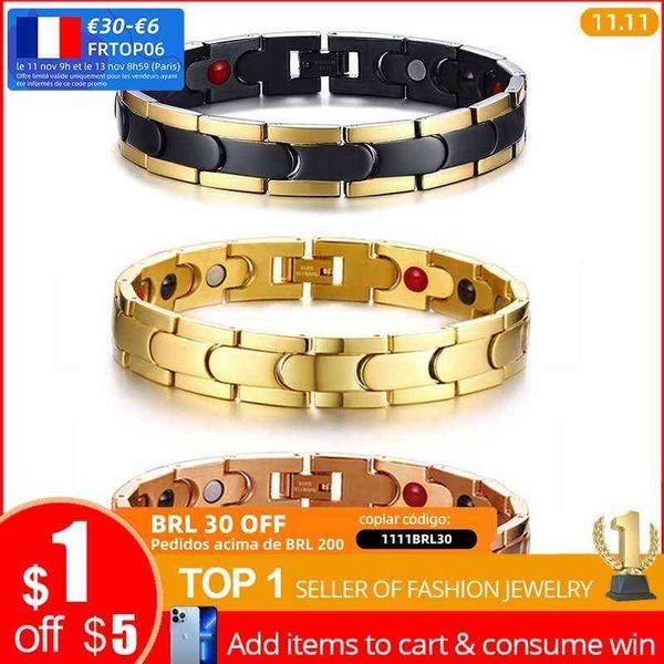 vnox stress release bracelets for women men stainless steel chain 4 kinds of power chips adjustable energy pulseira, Golden;silver
vnox stress release bracelets for women men stainless steel chain 4 kinds of power chips adjustable energy pulseira, Golden;silver