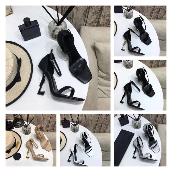 2021 luxury designer women sandals opyum leather high heels metal heel adjustable ankle straps fashion with box size 35-4, Black
2021 luxury designer women sandals opyum leather high heels metal heel adjustable ankle straps fashion with box size 35-4, Black