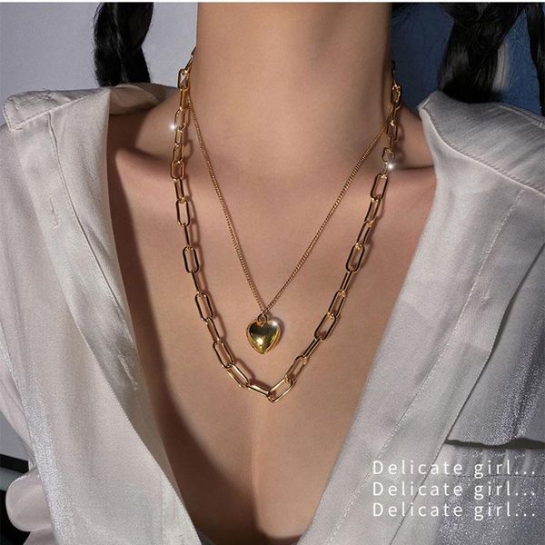 pendant necklaces punk heart chunky for women girls vintage clavicle chain fashion female choker jewelry charm necklace 1n026, Silver
pendant necklaces punk heart chunky for women girls vintage clavicle chain fashion female choker jewelry charm necklace 1n026, Silver