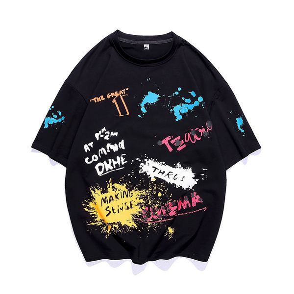 loose t shirt mens punk hip hop graffiti tshirt streetwear summer cotton black short sleeve tees kg-336, White;black
loose t shirt mens punk hip hop graffiti tshirt streetwear summer cotton black short sleeve tees kg-336, White;black
