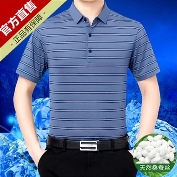 luxury t-shirts 2021 summer mulberry short sleeve t-shirt lapel middle-aged stripe large ice silk men's wear, Black
luxury t-shirts 2021 summer mulberry short sleeve t-shirt lapel middle-aged stripe large ice silk men's wear, Black