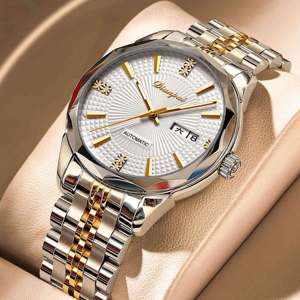 2021 new swiss quality high-end automatic mechanical watch waterproof genuine leisure fashion business men, Silver
2021 new swiss quality high-end automatic mechanical watch waterproof genuine leisure fashion business men, Silver