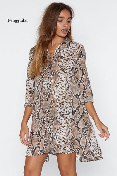 women spring leopard snake print thin and light striped v-neck dress ladies casual mini dresses shirt collar knee length, Black;gray
women spring leopard snake print thin and light striped v-neck dress ladies casual mini dresses shirt collar knee length, Black;gray