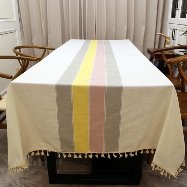table cloth yellow and red striped jacquard rectangle with tassel 55in x 87inch cotton linen dust resistant
table cloth yellow and red striped jacquard rectangle with tassel 55in x 87inch cotton linen dust resistant
