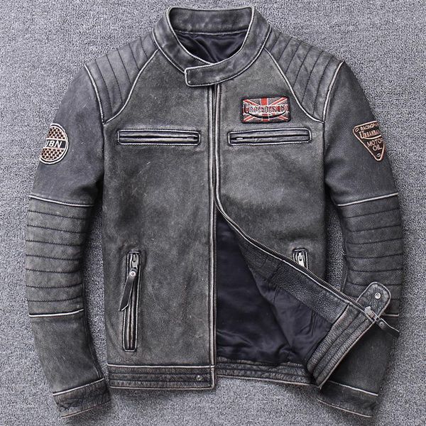 vintage black motorcycle style genuine leather jacket men plus size 4xl stand collar real natural cowhide short biker coat men's & faux
vintage black motorcycle style genuine leather jacket men plus size 4xl stand collar real natural cowhide short biker coat men's & faux