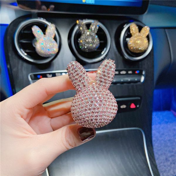 south korea's cute little diamond bunny car, aromatherapy, wind buckle accessories, creative toon perfume interior decoration, Silver
south korea's cute little diamond bunny car, aromatherapy, wind buckle accessories, creative toon perfume interior decoration, Silver