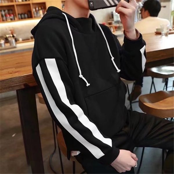 autumn and winter new casual pullover color matching hip hop hooded baseball suit long sleeve men's sweater, Black
autumn and winter new casual pullover color matching hip hop hooded baseball suit long sleeve men's sweater, Black