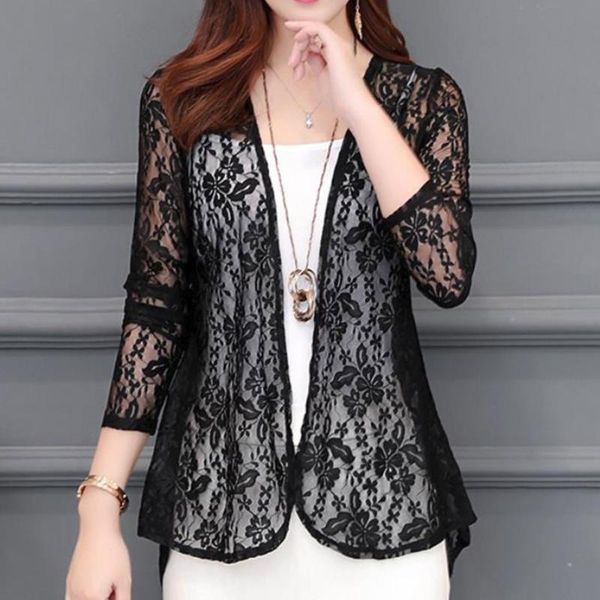 women's jackets plus size lace jacket autumn womens clothing long sleeve open stitch coat kimono cardigan see through mesh top, Black;brown
women's jackets plus size lace jacket autumn womens clothing long sleeve open stitch coat kimono cardigan see through mesh top, Black;brown