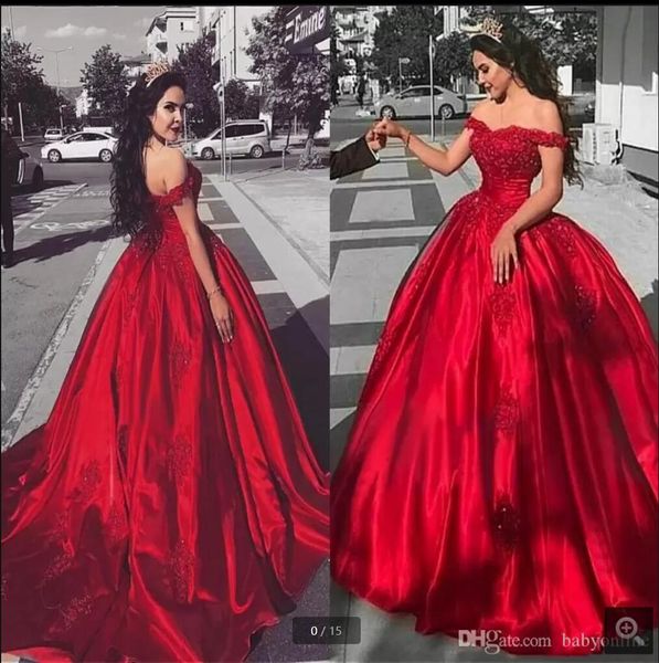 2021 new arrival modest quinceanera dresses off the shoulder red satin formal party gowns sweetheart sequined lace applique ball gown prom d, Black
2021 new arrival modest quinceanera dresses off the shoulder red satin formal party gowns sweetheart sequined lace applique ball gown prom d, Black