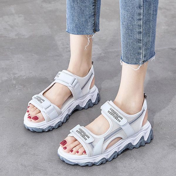 sandals 2021 summer leisure thick-soled color matching mesh beach shoes fish mouth sponge cake open toe women, Black 
sandals 2021 summer leisure thick-soled color matching mesh beach shoes fish mouth sponge cake open toe women, Black