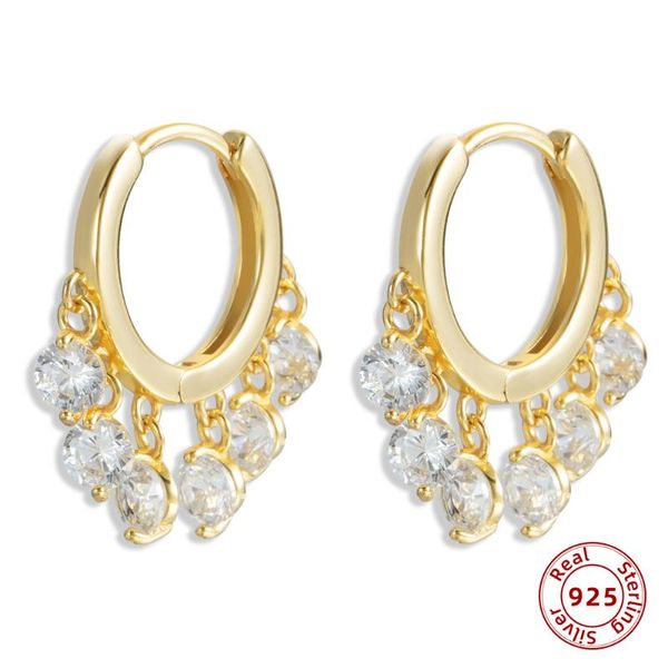 hoop & huggie 9325 sterling silver zircon stone beads tassel circle earrings for women small sparkling gold luxury fine jewelry, Golden;silver
hoop & huggie 9325 sterling silver zircon stone beads tassel circle earrings for women small sparkling gold luxury fine jewelry, Golden;silver