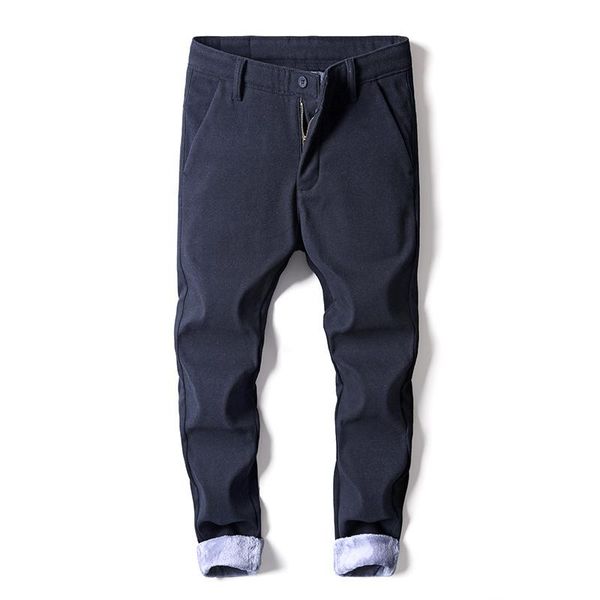 men's pants 2021 winter plus velvet thickening slim casual plaid cotton feet warm, Black
men's pants 2021 winter plus velvet thickening slim casual plaid cotton feet warm, Black