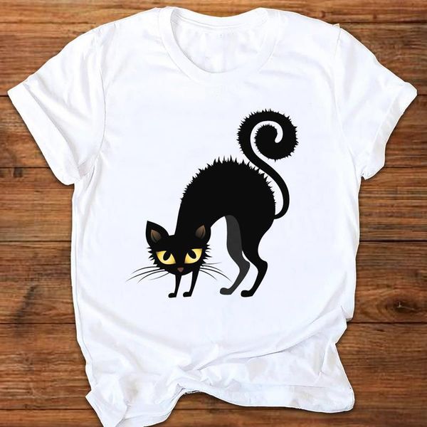 women graphic scary cat cartoon clothing fall autumn halloween print clothes lady tees female t shirt womens t-shirt, White
women graphic scary cat cartoon clothing fall autumn halloween print clothes lady tees female t shirt womens t-shirt, White