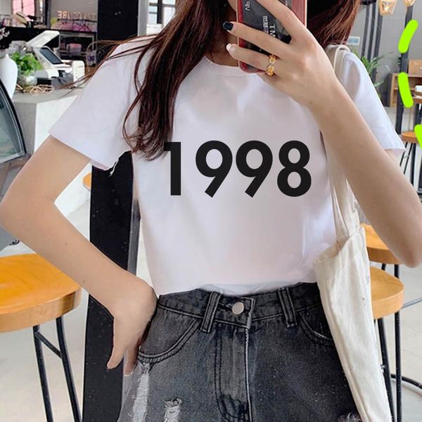 women's t-shirt 2021 summer year printed women harajuku short-sleeved o-neck tee shirt girl fashion tshirt female clothing, White
women's t-shirt 2021 summer year printed women harajuku short-sleeved o-neck tee shirt girl fashion tshirt female clothing, White