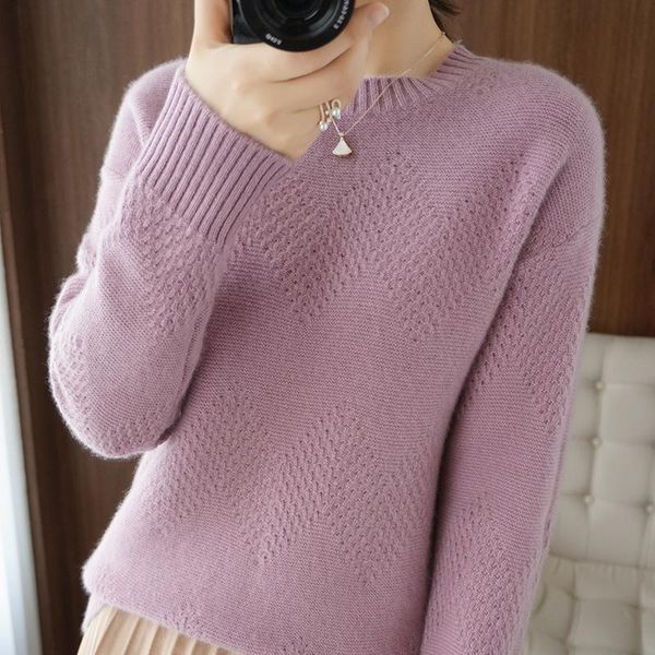 women's sweaters pullover 100% pure wool fashion hollow solid color long-sleeved round neck cashmere sweater short all-match top, White;black
women's sweaters pullover 100% pure wool fashion hollow solid color long-sleeved round neck cashmere sweater short all-match top, White;black
