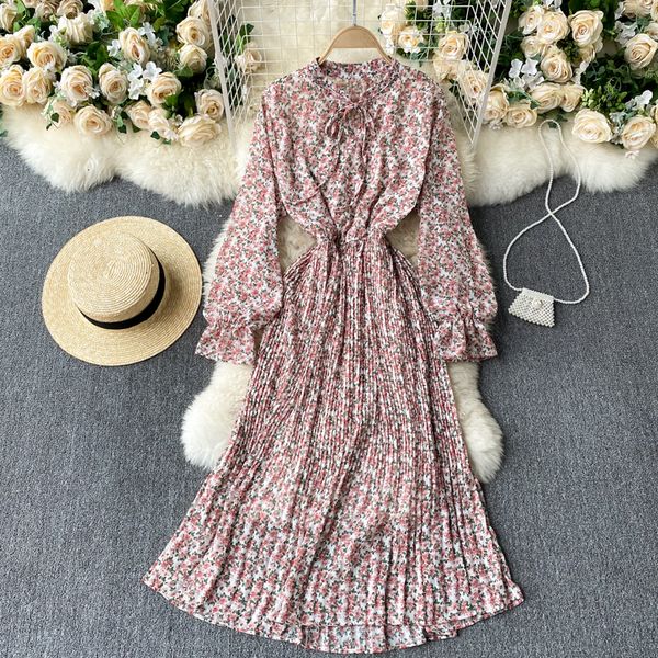 spring autumn women floral printed pleated female stand collar drawstring flare long sleeve draped vestidos fashion 2021 t5mr, Black;gray
spring autumn women floral printed pleated female stand collar drawstring flare long sleeve draped vestidos fashion 2021 t5mr, Black;gray
