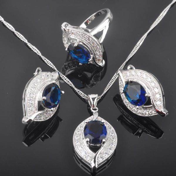 earrings & necklace eye design blue zirconia white cz women's silver color jewelry sets pendant ring qz0232
earrings & necklace eye design blue zirconia white cz women's silver color jewelry sets pendant ring qz0232