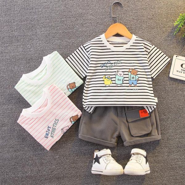 clothing sets summer style baby girls boys kids cloth lovely strips t-shirt shorts infant children fashion costume tracksuits, White
clothing sets summer style baby girls boys kids cloth lovely strips t-shirt shorts infant children fashion costume tracksuits, White