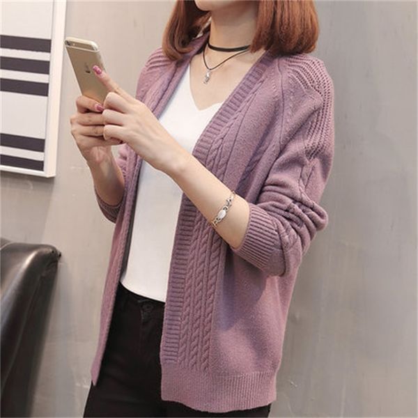 women jacket women's autumn new thin outer cardigan long sleeve sweater knit zvi5, White;black
women jacket women's autumn new thin outer cardigan long sleeve sweater knit zvi5, White;black