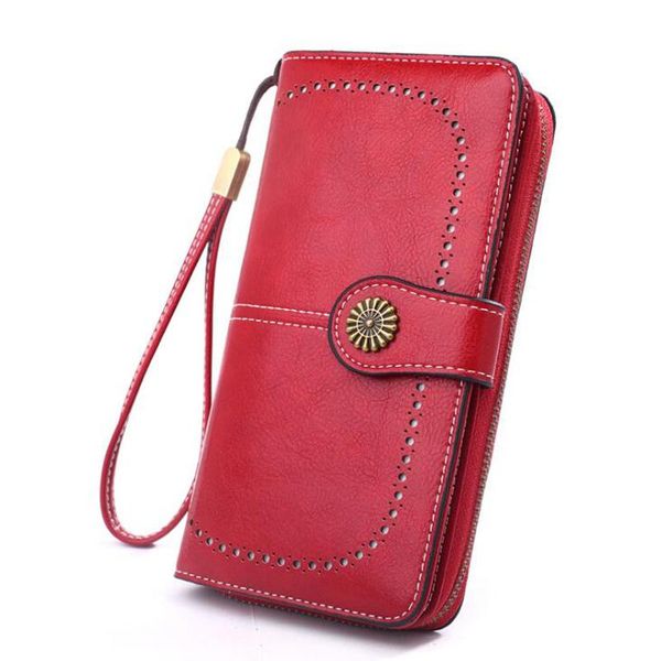 wallets women wallet long oil leather hollow out hand bags phone bag multifunction card holder fashion solid color, Red;black
wallets women wallet long oil leather hollow out hand bags phone bag multifunction card holder fashion solid color, Red;black