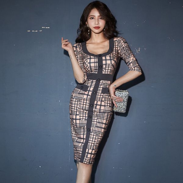 new arrival fashion spring bodycon women temperament o-neck low-cut single-breasted plaid slim midi pencil dress z7na, White;black
new arrival fashion spring bodycon women temperament o-neck low-cut single-breasted plaid slim midi pencil dress z7na, White;black