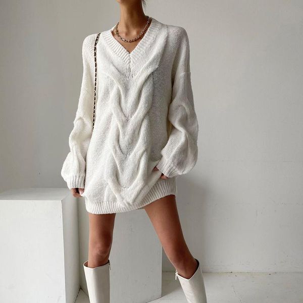 women's sweaters 2021 women chic autumn winter foreign style solid color white v-neck thin heavy industrial pattern loose knitted sweat, White;black
women's sweaters 2021 women chic autumn winter foreign style solid color white v-neck thin heavy industrial pattern loose knitted sweat, White;black