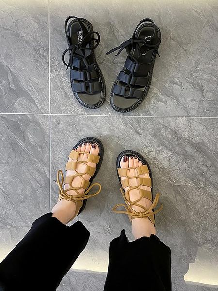 sandals straps female shoe all-match 2021 summer open toe lace up girls comfort beige low gladiator flat fashion peep lace-u, Black
sandals straps female shoe all-match 2021 summer open toe lace up girls comfort beige low gladiator flat fashion peep lace-u, Black
