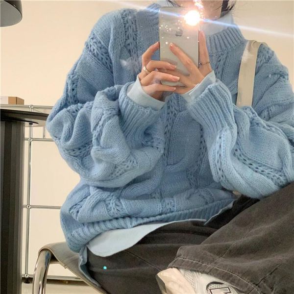 women's sweaters thickened twist sweater korean version autumn and winter lazy wind wear round neck pullover top, White;black
women's sweaters thickened twist sweater korean version autumn and winter lazy wind wear round neck pullover top, White;black