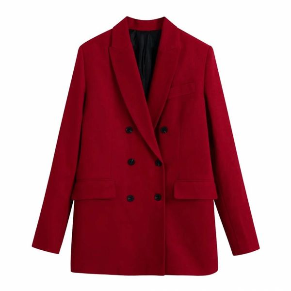women's jackets women double breasted casual red suit coat female long sleeve outerwear office lady loose c1178, Black;brown
women's jackets women double breasted casual red suit coat female long sleeve outerwear office lady loose c1178, Black;brown