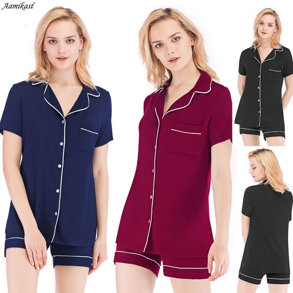 dyed tie 2021 pajamas short sleeve shorts suit modal casual home wear, Black;red
dyed tie 2021 pajamas short sleeve shorts suit modal casual home wear, Black;red