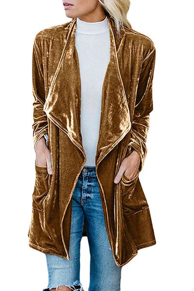 women's jackets outono veludo trench coat para mulher preto/amarelo gabardina casual manga longa turn-down colarinho casaco de ponto ab, Black;brown
women's jackets outono veludo trench coat para mulher preto/amarelo gabardina casual manga longa turn-down colarinho casaco de ponto ab, Black;brown