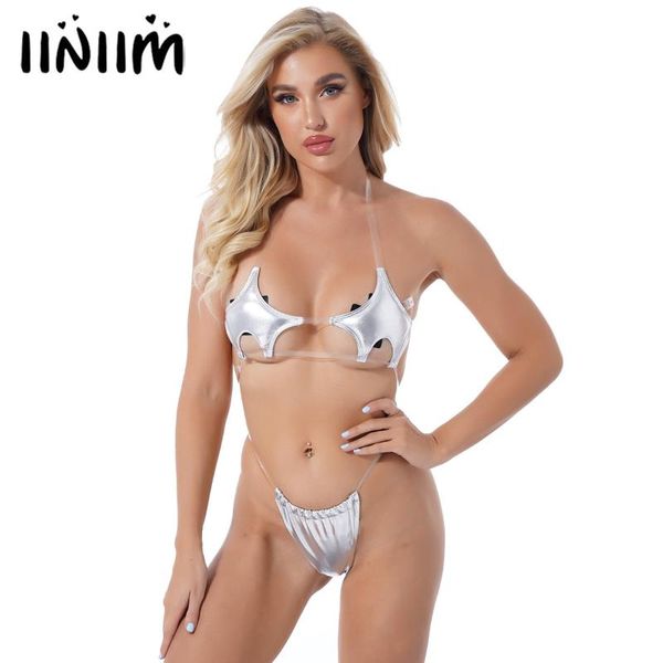 bras sets swimwear women 2021 lingerie shiny bikini set swimsuit transparent straps pentagram shaped removable padded bra with briefs, Red;black
bras sets swimwear women 2021 lingerie shiny bikini set swimsuit transparent straps pentagram shaped removable padded bra with briefs, Red;black