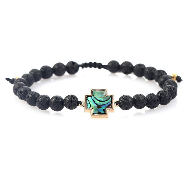 natural stone beads charm bracelet heart round cross handmade braided bracelet abalone shell jewelry, Black
natural stone beads charm bracelet heart round cross handmade braided bracelet abalone shell jewelry, Black
