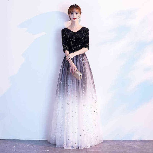 luxury prom dresses black chorus performance female 2021 banquet host temperament evening
luxury prom dresses black chorus performance female 2021 banquet host temperament evening