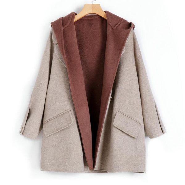 women's wool & blends 2021 autumn and winter two-piece hooded waistcoat korean coat short elegant double-sided cashmere women, Black
women's wool & blends 2021 autumn and winter two-piece hooded waistcoat korean coat short elegant double-sided cashmere women, Black