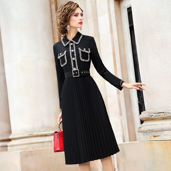 long party runway 2021 new spring dress female casual luxury shirt fashionable ladies charter dresses iqh6, Black;gray
long party runway 2021 new spring dress female casual luxury shirt fashionable ladies charter dresses iqh6, Black;gray