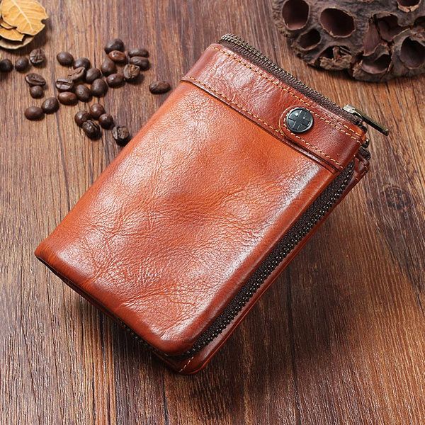 wallets handmade cowhide men's wallet, retro buckle zipper coin purse, short multi-card leather wallet, Red;black
wallets handmade cowhide men's wallet, retro buckle zipper coin purse, short multi-card leather wallet, Red;black