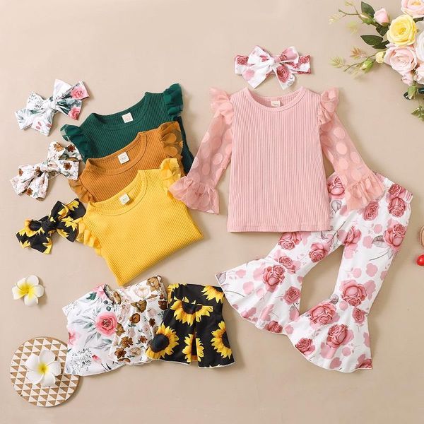 clothing sets 1-5y toddler kids baby girl dot mesh long sleeve cotton t-shirt floral flared pant headband 3pcs girls set, White
clothing sets 1-5y toddler kids baby girl dot mesh long sleeve cotton t-shirt floral flared pant headband 3pcs girls set, White