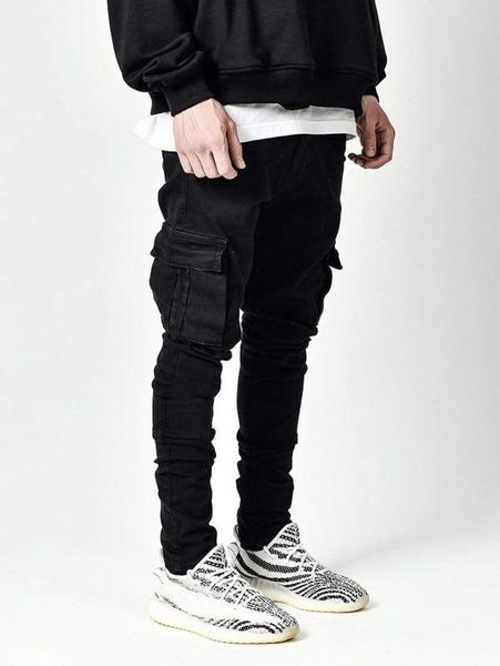 men's jeans men pants casual cotton denim trousers multi pocket cargo fashion pencil side pockets, Blue
men's jeans men pants casual cotton denim trousers multi pocket cargo fashion pencil side pockets, Blue