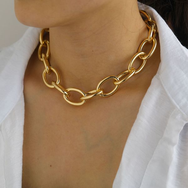 necklaces pendants iparam fashion punk gold chain choker statement women's geometric thick clavicle 2021 bohemian jewelry, Silver
necklaces pendants iparam fashion punk gold chain choker statement women's geometric thick clavicle 2021 bohemian jewelry, Silver
