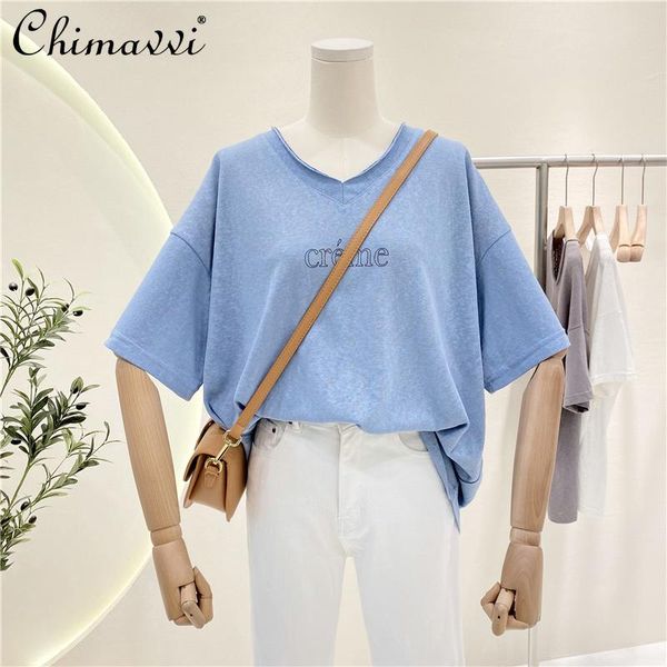 women's t-shirt summer short sleeve t shirt spring and simple printed letters female loose large size v neck, White
women's t-shirt summer short sleeve t shirt spring and simple printed letters female loose large size v neck, White