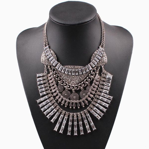 pendant necklaces arrival design fashion brand crystal necklace for women luxury chain big chunky statement jewelry, Silver
pendant necklaces arrival design fashion brand crystal necklace for women luxury chain big chunky statement jewelry, Silver