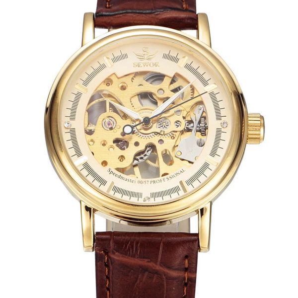 leisure glass mirror pu belt mechanical watch oem stainless steel men's, Slivery;brown
leisure glass mirror pu belt mechanical watch oem stainless steel men's, Slivery;brown