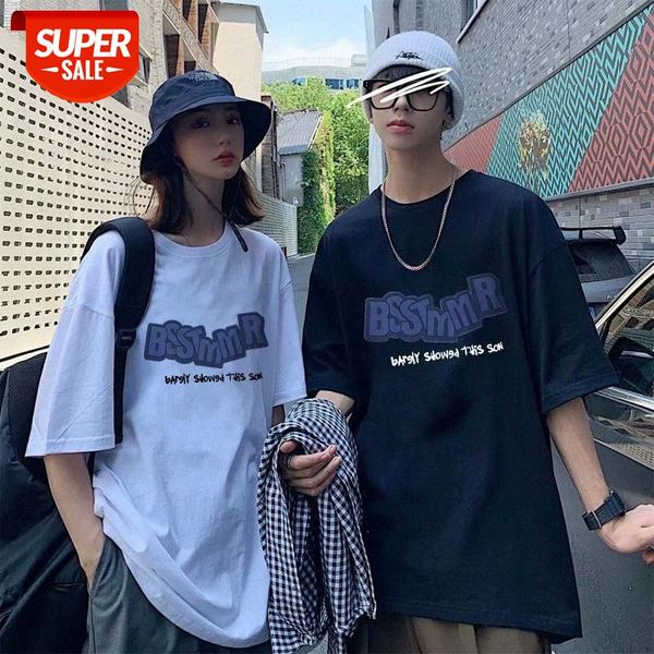 ulzzang simple letter printing medium-length short-sleeved t-shirt men's loose round neck black #ml7t, White;black
ulzzang simple letter printing medium-length short-sleeved t-shirt men's loose round neck black #ml7t, White;black
