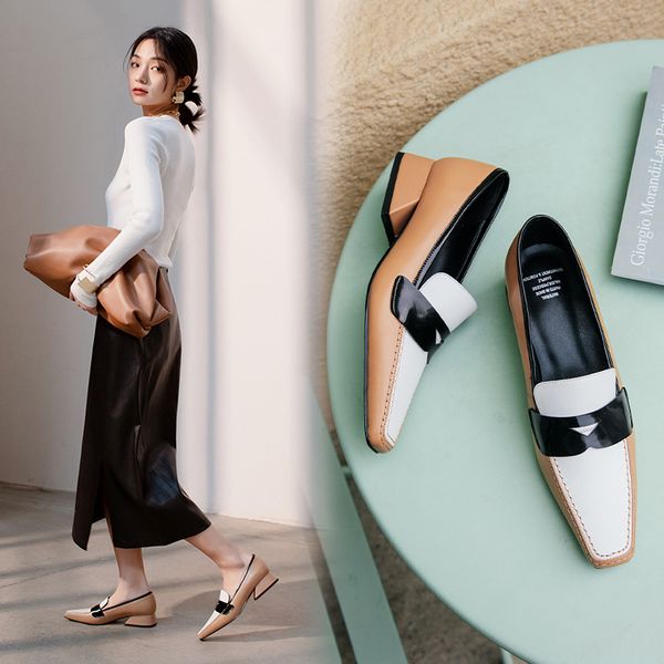 Top Quality Women Loafers Shallow Low Heels Pumps 2021 Spring New Fashion Women Genuine Leather Wedding Office Lady Shoes Woman, Apricot
Top Quality Women Loafers Shallow Low Heels Pumps 2021 Spring New Fashion Women Genuine Leather Wedding Office Lady Shoes Woman, Apricot