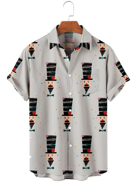 men's casual shirts 2021 short sleeve lapel shirt large size circus 14 3d printing, White;black
men's casual shirts 2021 short sleeve lapel shirt large size circus 14 3d printing, White;black