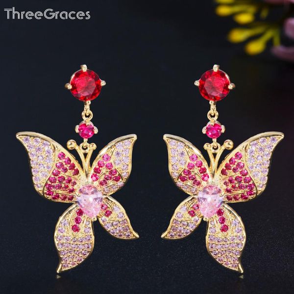 dangle & chandelier threegraces cute big butterfly red round cz gorgeous gold color long earrings for women 925 silver jewelry er501
dangle & chandelier threegraces cute big butterfly red round cz gorgeous gold color long earrings for women 925 silver jewelry er501