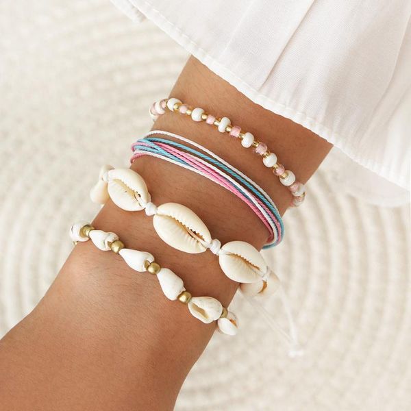 link, chain bohemian jewelry summer beach bracelet boho hand beaded natural shell bracelets colorful woven for women 2021 trend gift, Black
link, chain bohemian jewelry summer beach bracelet boho hand beaded natural shell bracelets colorful woven for women 2021 trend gift, Black