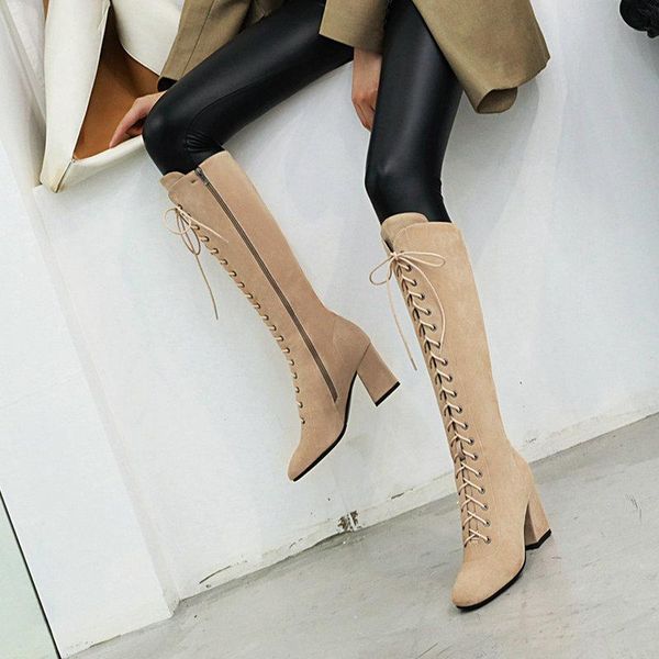 boots fashion autumn winter cross tied ladies knee high faux suede zipper rider female comfortable thick heel women shoes, Black
boots fashion autumn winter cross tied ladies knee high faux suede zipper rider female comfortable thick heel women shoes, Black